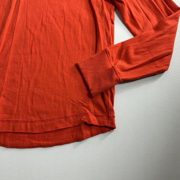 Abercrombie and Fitch Sweater Mens Large Muscle V Neck Orange Long Sleeve Cotton - Picture 6 of 9